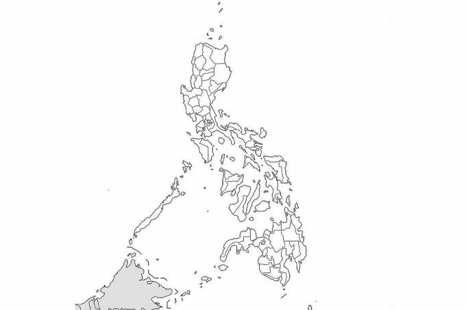 Mapa em branco das Filipinas