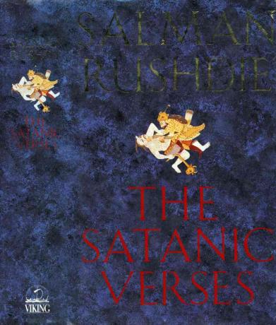 Capa do livro 'The Satanic Verses' de Salman Rushdie.