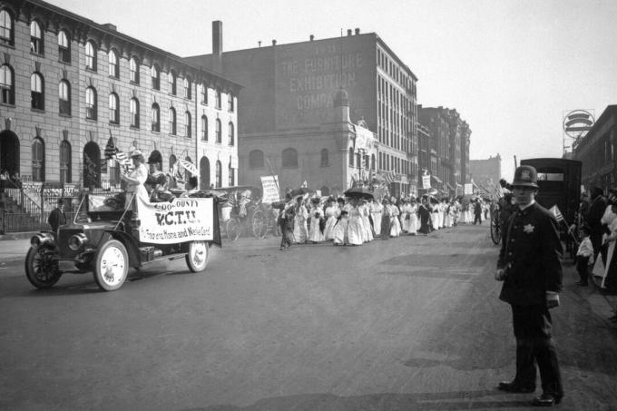 Fotografia do Temperance Parade, 1908, Chicago