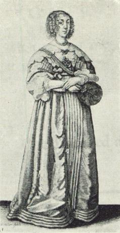 Desenho de Wenceslaus Hollar, história da moda feminina do século XVII