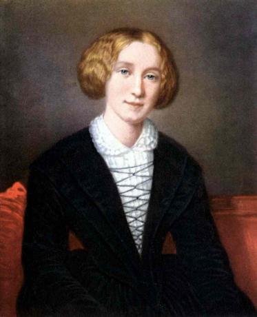 George Eliot quando jovem, c1840.