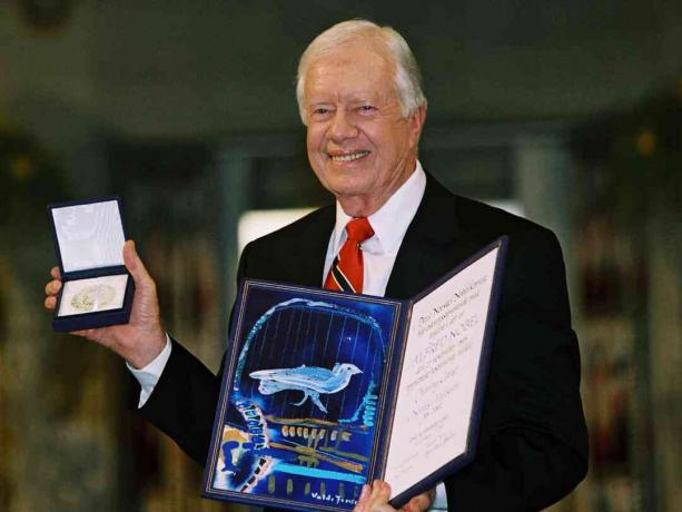 Jimmy Carter aceitando o Prêmio Nobel da Paz, 2002