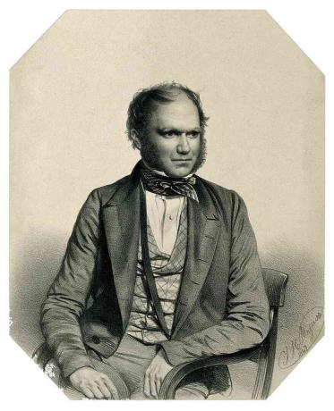 Charles Darwin aos 40 anos