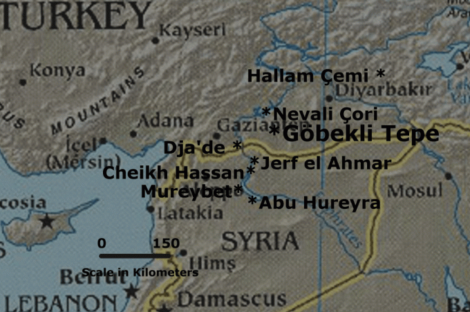 Gobekli Tepe e outros locais neolíticos pré-cerâmicos na Turquia e na Síria