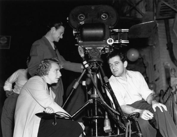 Dramaturgo Lillian Hellman com o diretor William Wyler