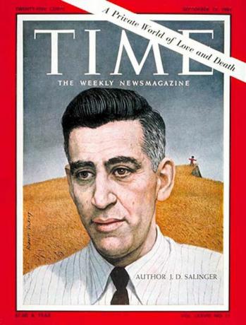 Ilustração de J. D. Salinger usado para a capa da revista Time, Volume 78 Edição 11
