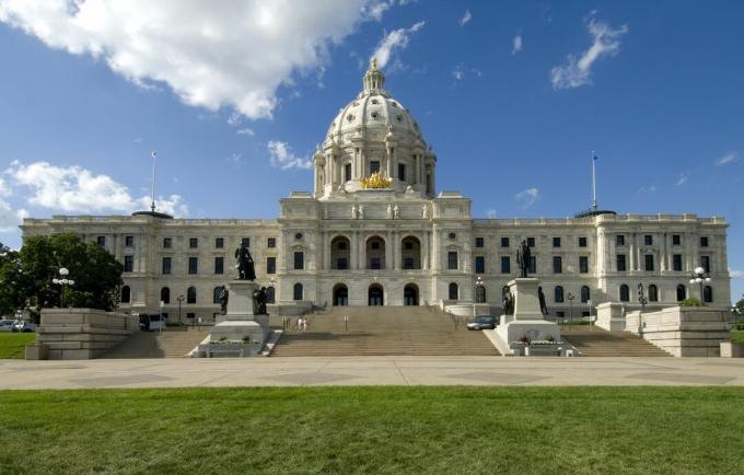 Capitólio do Estado de Minnesota, projetado por Cass Gilbert, St. Paul, Minnesota