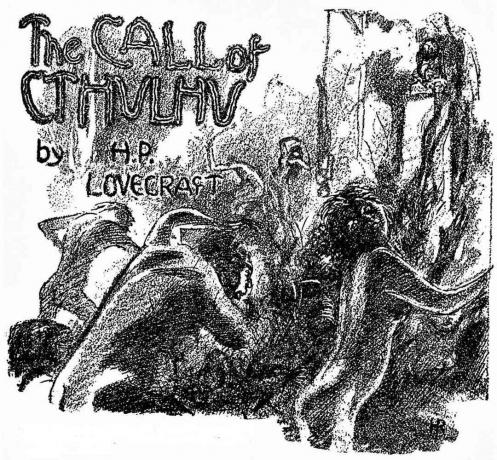 O Chamado de Cthulhu por H. P. Capa de Lovecraft em