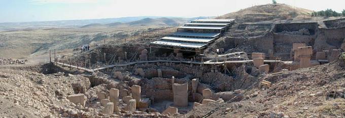 Gobekli Tepe - Visão geral das escavações no local na Turquia