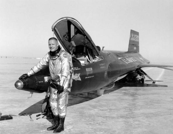 Neil Armstrong com o X-15.