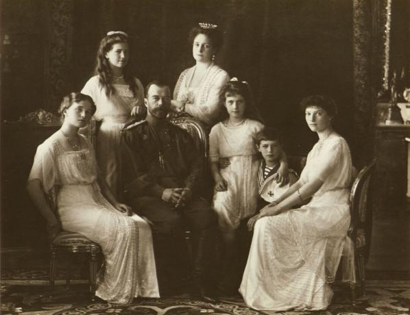 A família do czar Nicholas Ii da Rússia