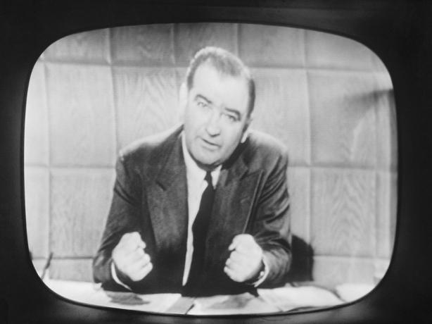 Senador Joseph R. McCarthy na transmissão de televisão