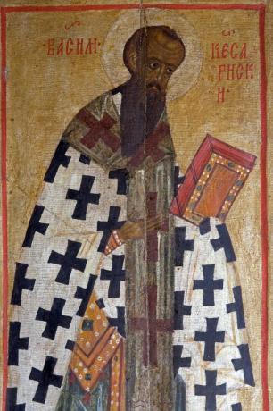 Rússia, Carélia, Kizhi Pogost, fresco ícone sagrado na Igreja da Transfiguração na Ilha de Kizhi