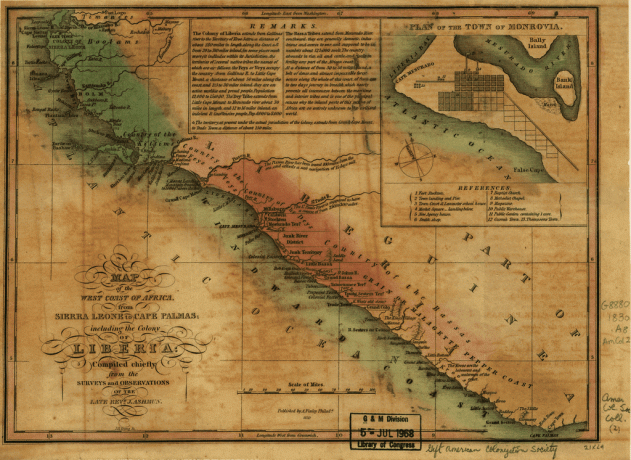 Mapa da costa oeste da África