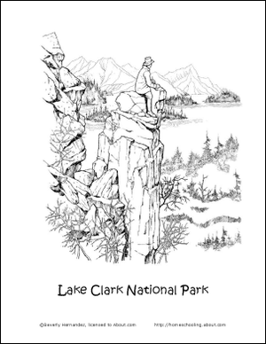 Desenho de Lake Clark National Park para colorir