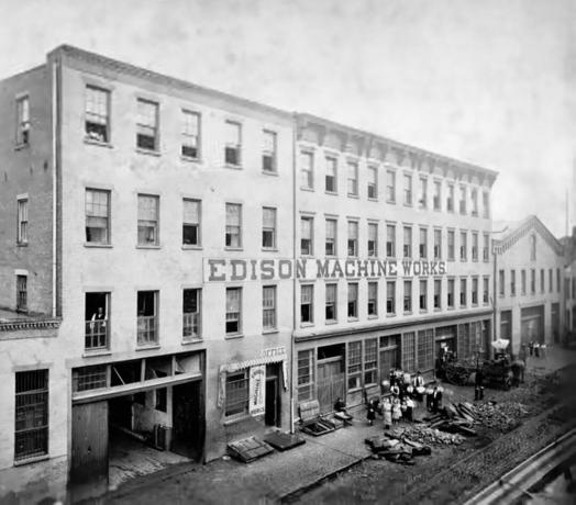 Edison Machine trabalha na cidade de Nova York, 1881