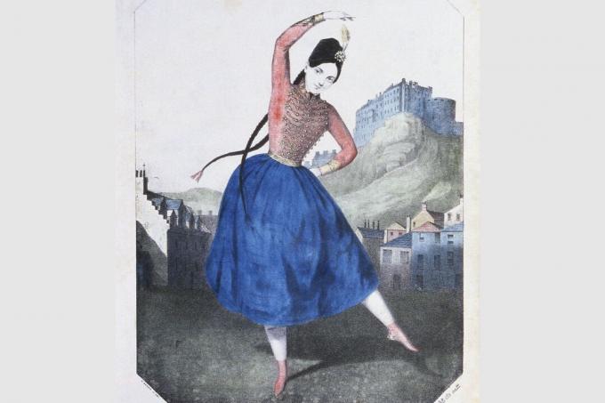 Fannie Elssler e sua dança Cracovienne, capa de música, 1850