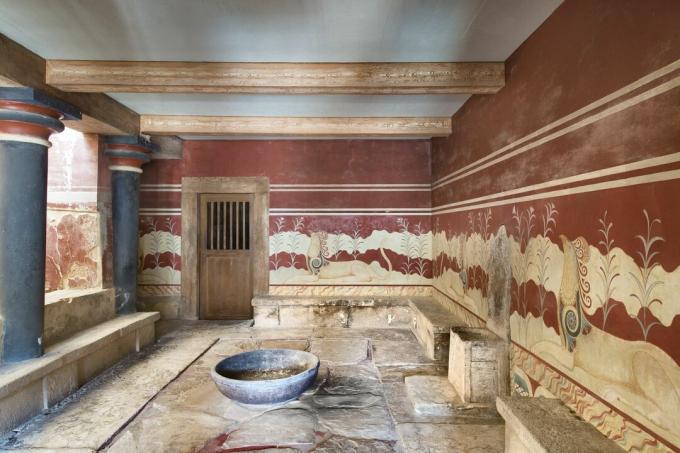 Sala do Trono, Palácio de Knossos, Creta, Grécia