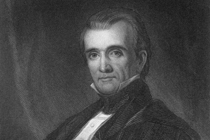 Retrato gravado de James K. Polk