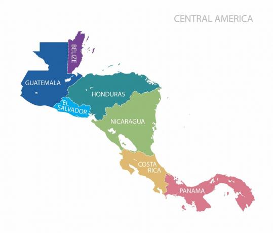 Mapa da América Central