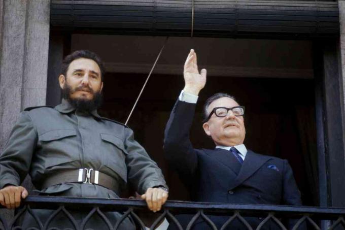 Salvador Allende com Fidel Castro