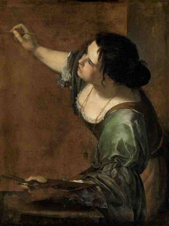 Auto-retrato como Alegoria da Pintura (La Pittura), Artemisia Gentileschi.