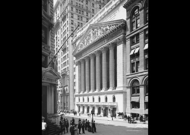 Fotografia de 1904 do prédio da Bolsa de Nova York