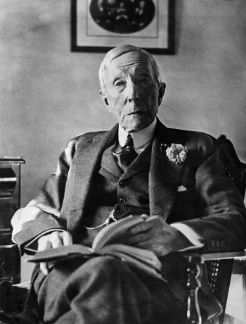 Por volta de 1930: industrial americano, John Davison Rockefeller (1839-1937)