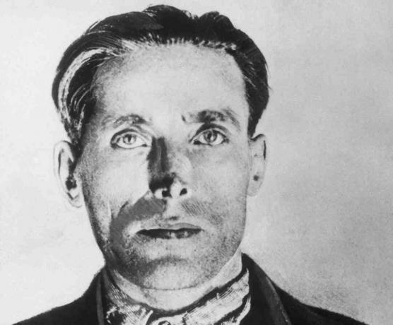 Fotografia de Joseph Hillstrom, também conhecido como Joe Hill