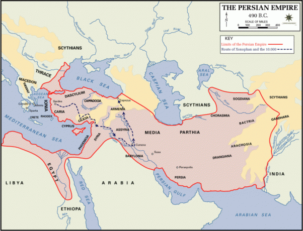O Império Persa, 490 a.C.